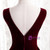 Burgundy Velvet V-neck Backless Prom Dress