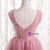 Pink Illusion V-neck Beading Sequins Prom Dress