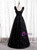 Black Tulle Sequins Pleats Beading Prom Dress