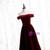 Burugndy Velvet Off the Shoulder Beading Pearls Prom Dress