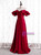 Distinctive Burgundy Satin  Pleats Prom Dress