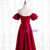 Distinctive Burgundy Satin  Pleats Prom Dress