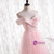 Pink Tulle Beading Off the Shoulder Prom Dress