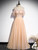 Gold Tulle Sequins Beading Prom Dress