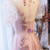 Pink Tulle Sequins Short Sleeve Appliques Prom Dress