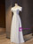 White Satin Off the Shoulder Pearls Prom Dress