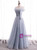 Tulle Sequins Off the Shoulder Silver Prom Dress