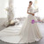White Satin Off the Shoulder Wedding Dress With Train