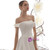 White Satin Off the Shoulder Wedding Dress With Train