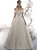 Ivory Satin Off the Shoulder Floor Length Wedding Dress