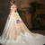 White Satin Off the Shoulder Wedding Dress With Bow