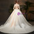 White Satin Appliques Long Sleeve Wedding Dress