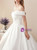 Lovely White Satin Off the Shoulder Wedding Dress With Train