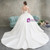 White Ball Gown Satin Strapless Pleats Wedding Dress