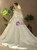 White Satin Off the Shoulder Long Sleeve Button Wedding Dress