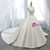 White Ball Gown V-neck Satin Wedding Dress