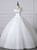 Ball Gown White Tulle Off the Shoulder Wedding Dress