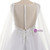 White Tulle V-neck Pleats Appliques Beading Wedding Dress