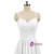 Simple White Chiffon Spaghetti Straps Appliques Wedding Dress