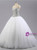 White Tulle Appliques Strapless Crystal Wedding Dress