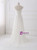 White Chiffon Pleats Cap Sleeve High Waist Wedding Dress