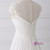 White Chiffon Pleats Cap Sleeve High Waist Wedding Dress