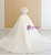 Ivory White Satin Lace Cap Sleeve Beading Wedding Dress