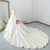 Ivory Satin Strapless Wedding Dress With Long Train