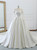 Satin Lace Off the Shoulder Long Sleeve Wedding Dress