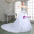 White Tulle Sequins Appliques Beading Crystal Wedding Dress