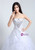 White Tulle Strapless Appliques Beading Wedding Dress