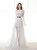 White See Through Lace Wedding Dress With Belt