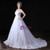 White Tulle Appliques Beading Wedding Dress