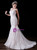 White Mermaid Tulle Appliques See Through Back Wedding Dress