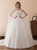 White Ball Gown Tulle Appliques Wedding Dress