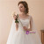 White Ball Gown Tulle Appliques Wedding Dress