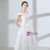 White Satin Lace Appliques Wedding Dress