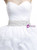 White Tulle Sweetheart Pleats Beading Sequins Wedding Dress