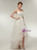 White Hi Lo Tulle Pleats Wedding Dress