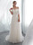 Ivory White Tulle Off the Shoulder Pleats Wedding Dress