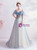 In Stock:Ship in 48 Hours Blue Tulle Spaghetti Straps Appliques Prom Dress