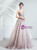 In Stock:Ship in 48 Hours V-neck Purple Appliques Prom Dress