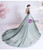 In Stock:Ship in 48 Hours Green Tulle Straps Appliques Prom Dress