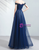 In Stock:Ship in 48 Hours Navy Blue Tulle Pleats Prom Dress