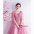 In Stock:Ship in 48 Hours Pink Tulle Flower Prom Dress
