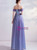 In Stock:Ship in 48 Hours Purple Sequins Appliques Prom Dress