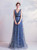 In Stock:Ship in 48 Hours Blue Star Sequins Prom Dress