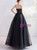 In Stock:Ship in 48 Hours Black Tulle Button Prom Dress