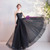 In Stock:Ship in 48 Hours Black Tulle Button Prom Dress