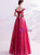 In Stock:Ship in 48 Hours Red Sequins Cap Sleeve Prom Dress